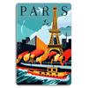 Paris Dreamscape Eiffel Tower Cityscape AdventureAluminumtin Sign