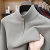 2025 Herbst/Winter Herren Warmer Wollstrickpullover mit halbem Stehkragen