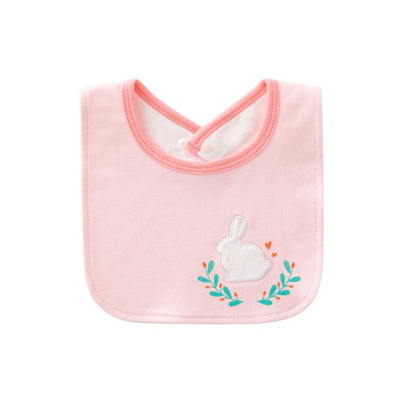 U-Shaped Cotton Baby Bib - Cute Korean Style, Anti-Spit, All-Season for Boys & Girls
