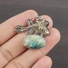 Natural Chrysocolla Gemstone 925 Sterling Silver Jewelry Designer Pendant 1.18" AJP-2233