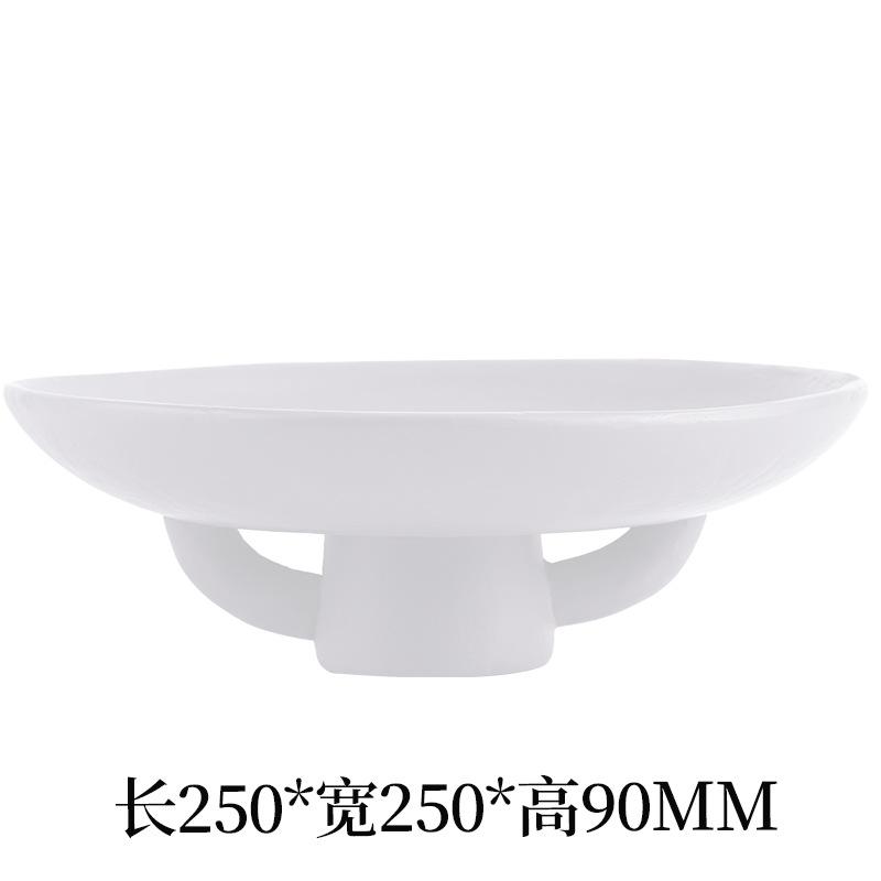 

Living Room High-footed Tray Fruit Plate Ornament, Homestay Model Room, Hotel Decorative Storage, Snack Dried Fruit Plate