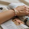 Vacci Silver925 Steel Ring Leather Bracelet