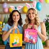4-40PCS Easter Themed Non Woven Bags Collection Holiday Gift Bags Valentines Party Packaging Shopping Tote Waterproof Decor