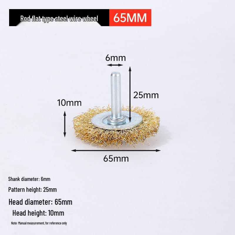 T-shaped Wire Brush: Metal Rust Removal and Polishing Tool with Round Handle
