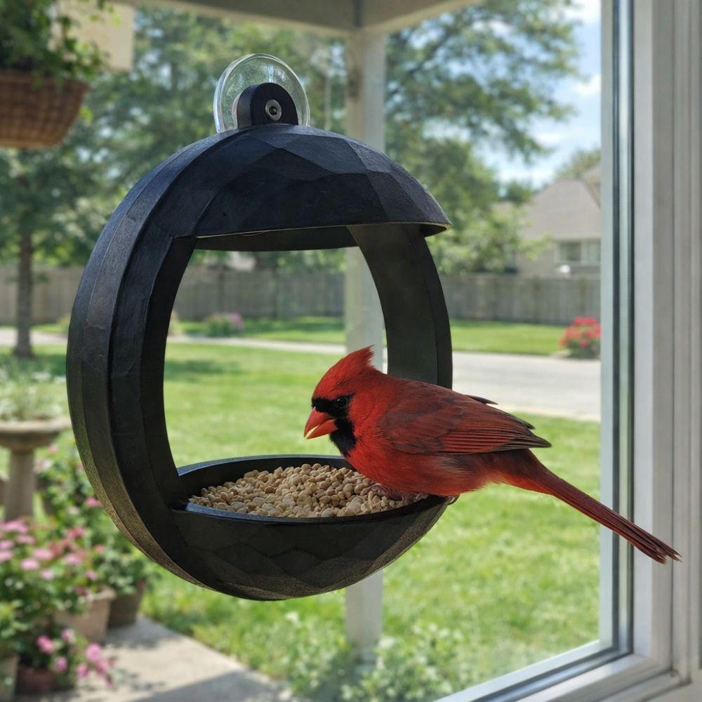 Open Tray Window Bird Feeder Suction Cup Feeding Station Birding Supplies Birding Box Home Aviary