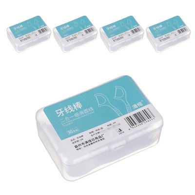 Case Type Disposable Smart Square Case Dental Floss G7185 30p + Case 7.5 X 5.5 X 2.5 Cm Set, 5 Sets