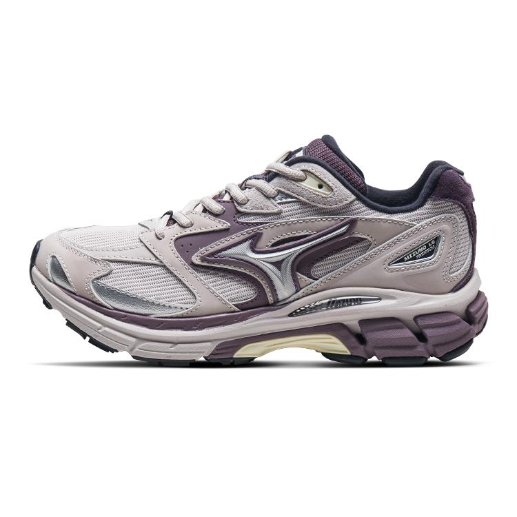 Mizuno Retro Trend Shock Absorbing Non-Slip Wear-Resistant Low-Top Running Shoes Unisex Running Shoes Light-Gray Purple D1GH241104