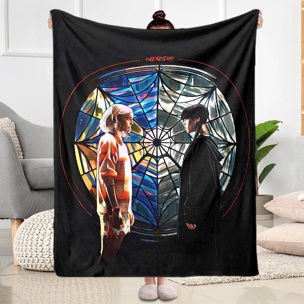 Wednesday Addams Clockwork Blanket Suitable for sofas,travel, living rooms also a good gift for friends and family Suitable for all seasons.