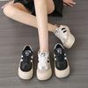 New Style Fashion White Casual Sports Shoes Women's Spring Popular Style Canvas Shoes Women's Comfort Thick Sole Zapatos Mujer
