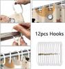 Top Fresh Watercolor Plants And Flowers Leaf Pattern Bathroom Shower Curtain Home Decoration Waterproof Tape Hooks