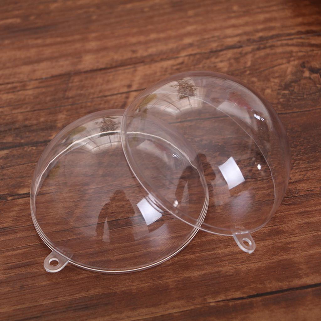 Christmas Ball Transparent Plastic Fillable Bauble Xmas Tree Clear Hanging Ornaments Decoration Home Wedding Party Gift Box