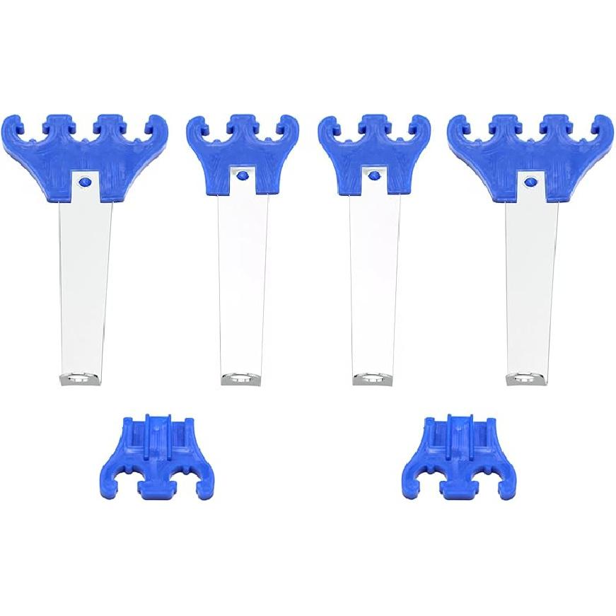 1 Set Blue Chrome Universal Spark Plug Wire Looms 7/8/9Mm Separator Fits For Chevy Ford