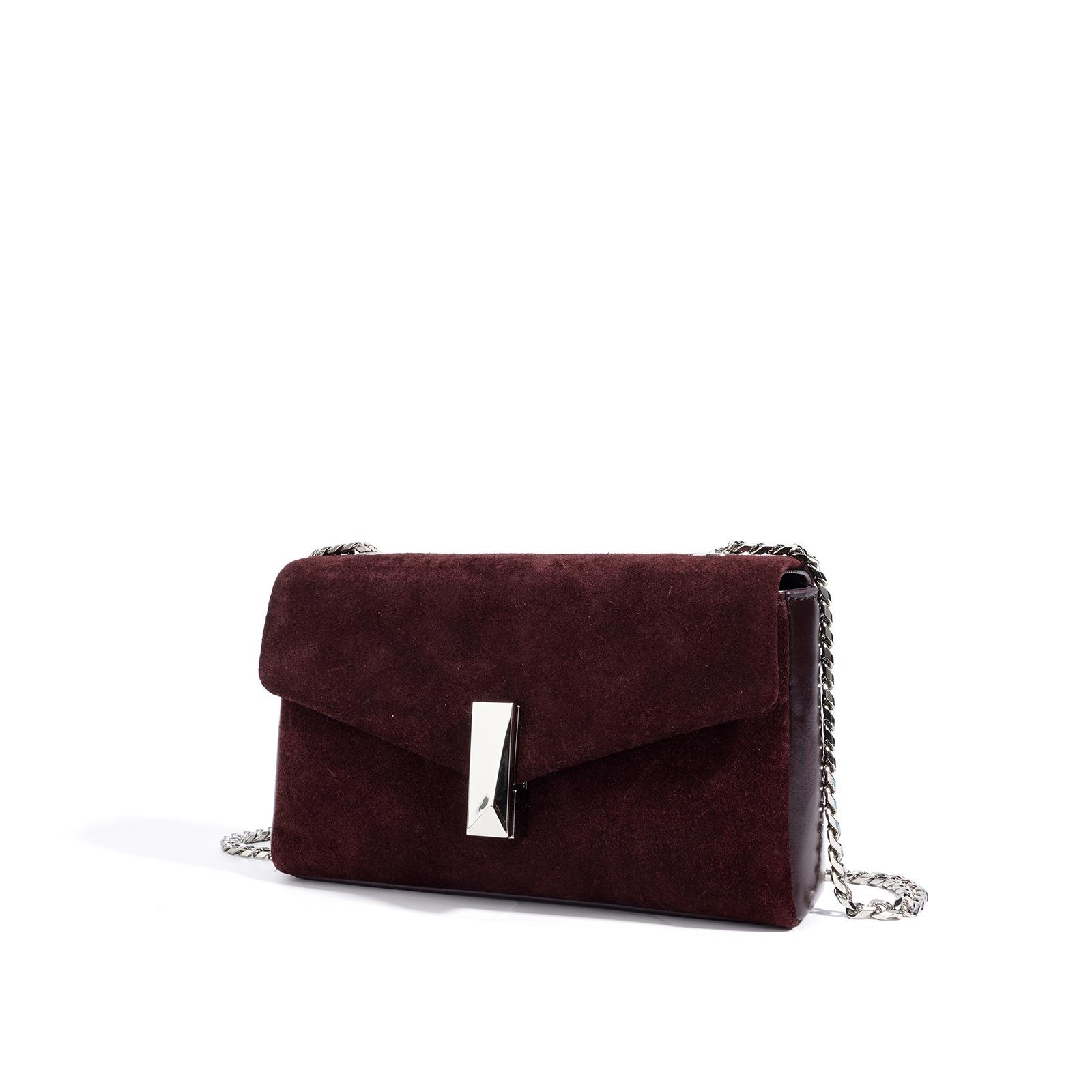 

Новый Высококлассный Сенс, Маленькая и Изысканная Сумка-Клатч, Женская Сумка через Плечо, Сумка-Мессенджер, Женская Сумка из Натуральной Матовой Коровьей Кожи бордовый