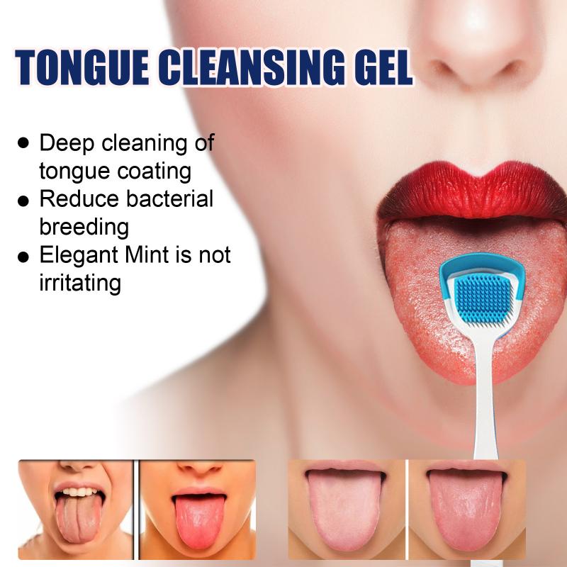 Eelhoe Tongue Coating Cleaning Gel, Tongue Coating Cleaning Oral Care, Removal Of Oral Odor, Fresh Breath Gel With Brush