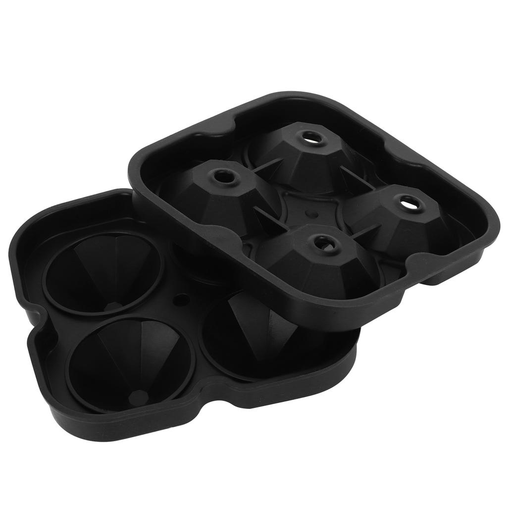 4Grid Ice Mold Reusable DiamondShape Ice Cubes Maker Tray Home Kitchen Supplies
