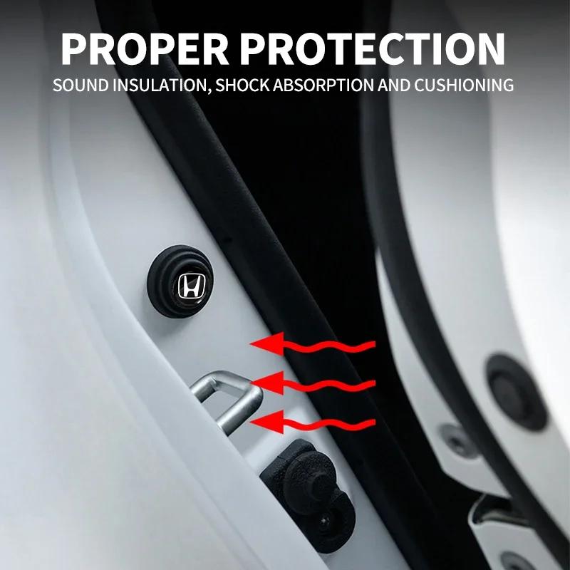 Tbfnr8 Silicone Car Door Shock Pad Stickers For Honda Civic Fit Jazz Accord CRV HRV City Odyssey Passport Pilot Vezel Insight