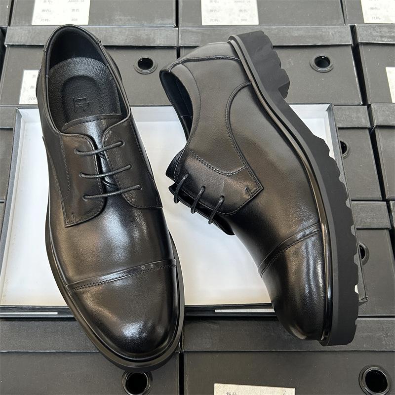 Light Sole Three Joint Leather Shoes Men'S Business Dress Leather Breathable Commuter Suit Work Men'S Shoes Casual Men'S Leather Shoes