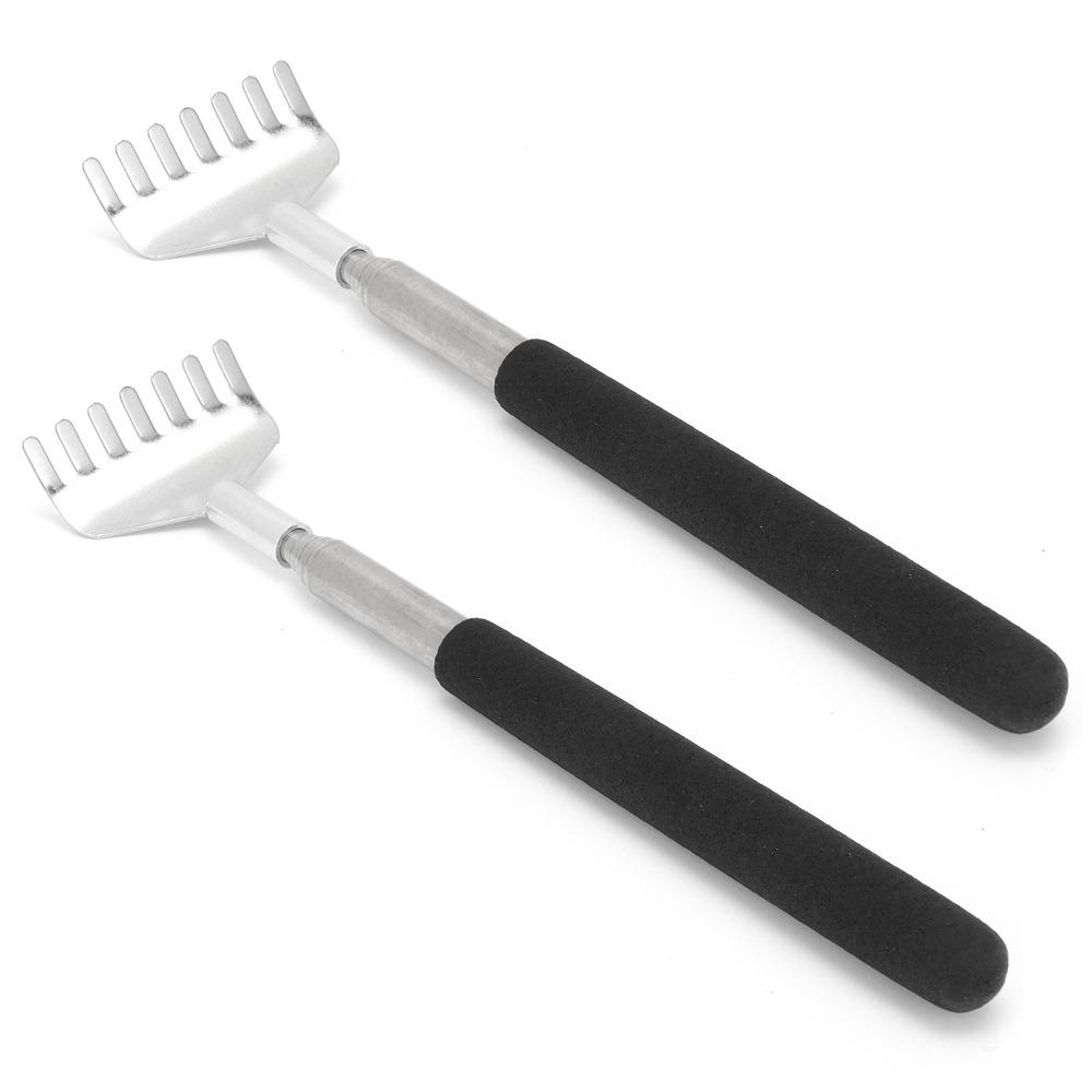 2Pcs Long Handle Back Scratcher Stainless Steel Portable Scratcher Telescopic Scratcher  Daily Use