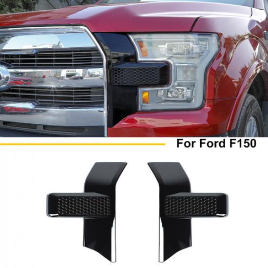 2x Car Front Bumper Headlight Grille Cover Trim for Ford F150 2015+ Accessories