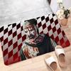 T-Terrifier 3 Clown d'Horreur Film Paillasson d'Entrée Lavable Antidérapant Tapis pour Salon Canapé Fauteuils Espace Cuisine Paillasson d'Accueil