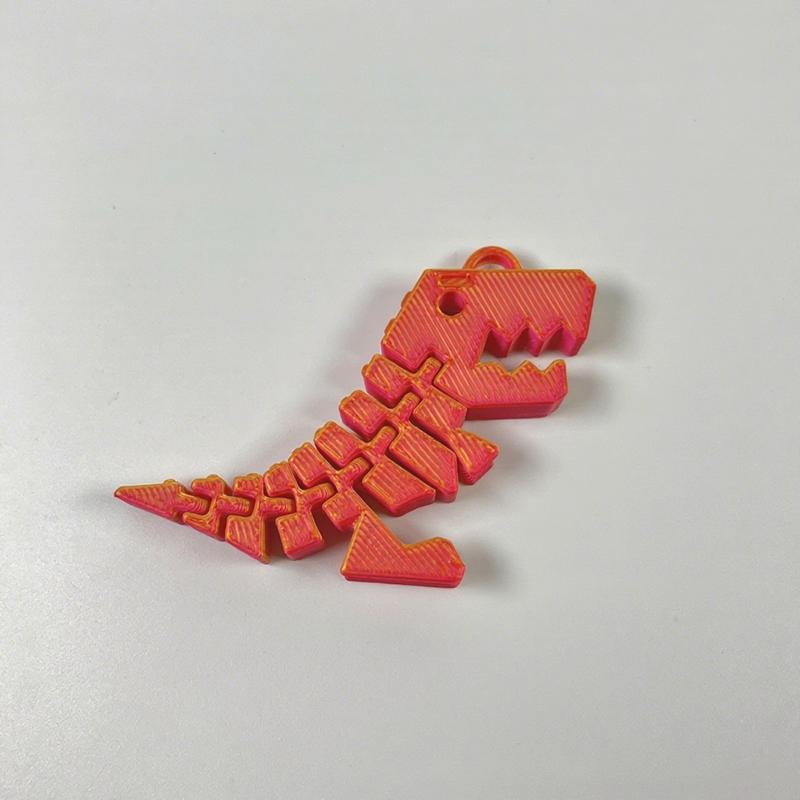3D Printed Dinosaur Keychain Pendant Multi-Joint Movable Creative Design Decoration Bag Accessories Charm Gift