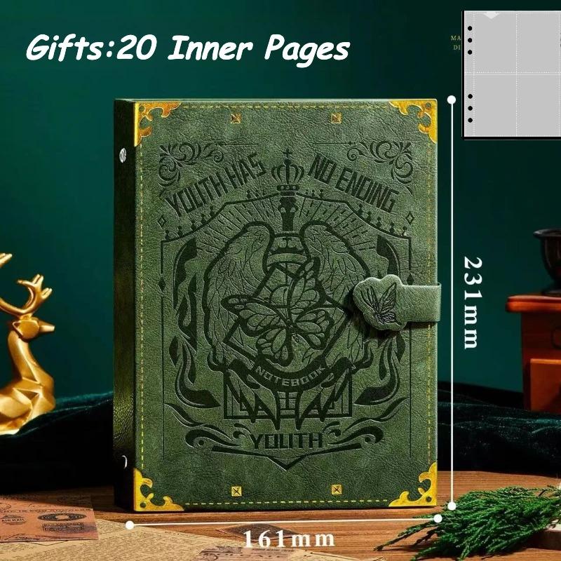 

Альбом для фотографий из ПУ кожи в европейском стиле, высококачественный биндер для фотокарточек, коллекционный альбом большой вместимости, многофункциональный блокнот