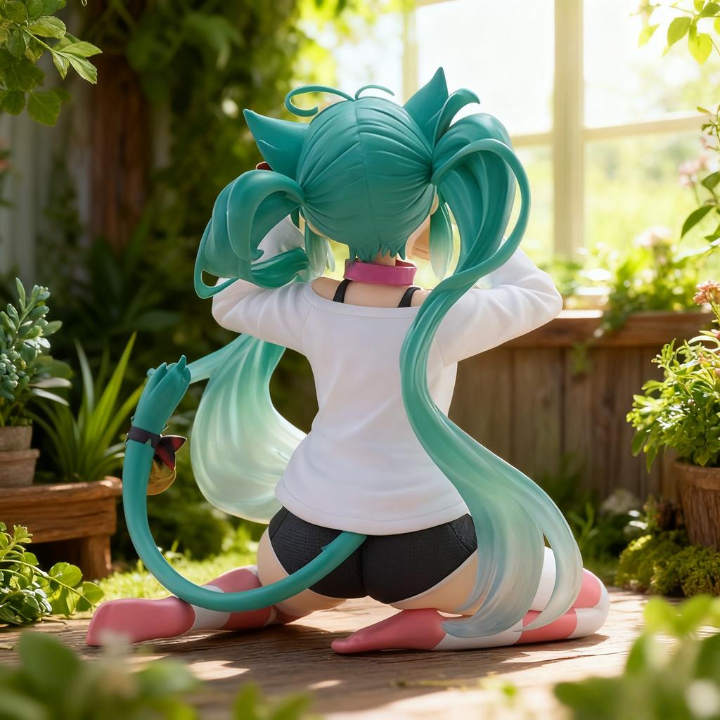 Anime Hatsune Miku Puppenmodell Cartoon Niedlich Tischdekoration geeignet für Auto Armaturenbrett Dekoration Niedliches Feiertagsgeschenk