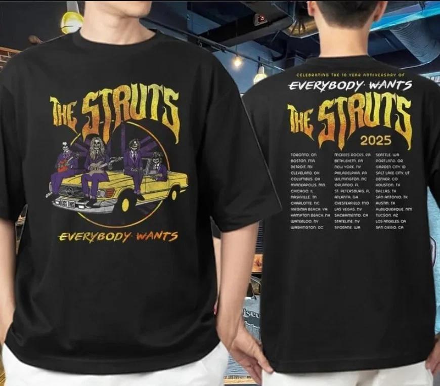 The Struts Everybody Wants Tour 2025 10 Year Anniversary Kiss This Skeletons T-s XXXL