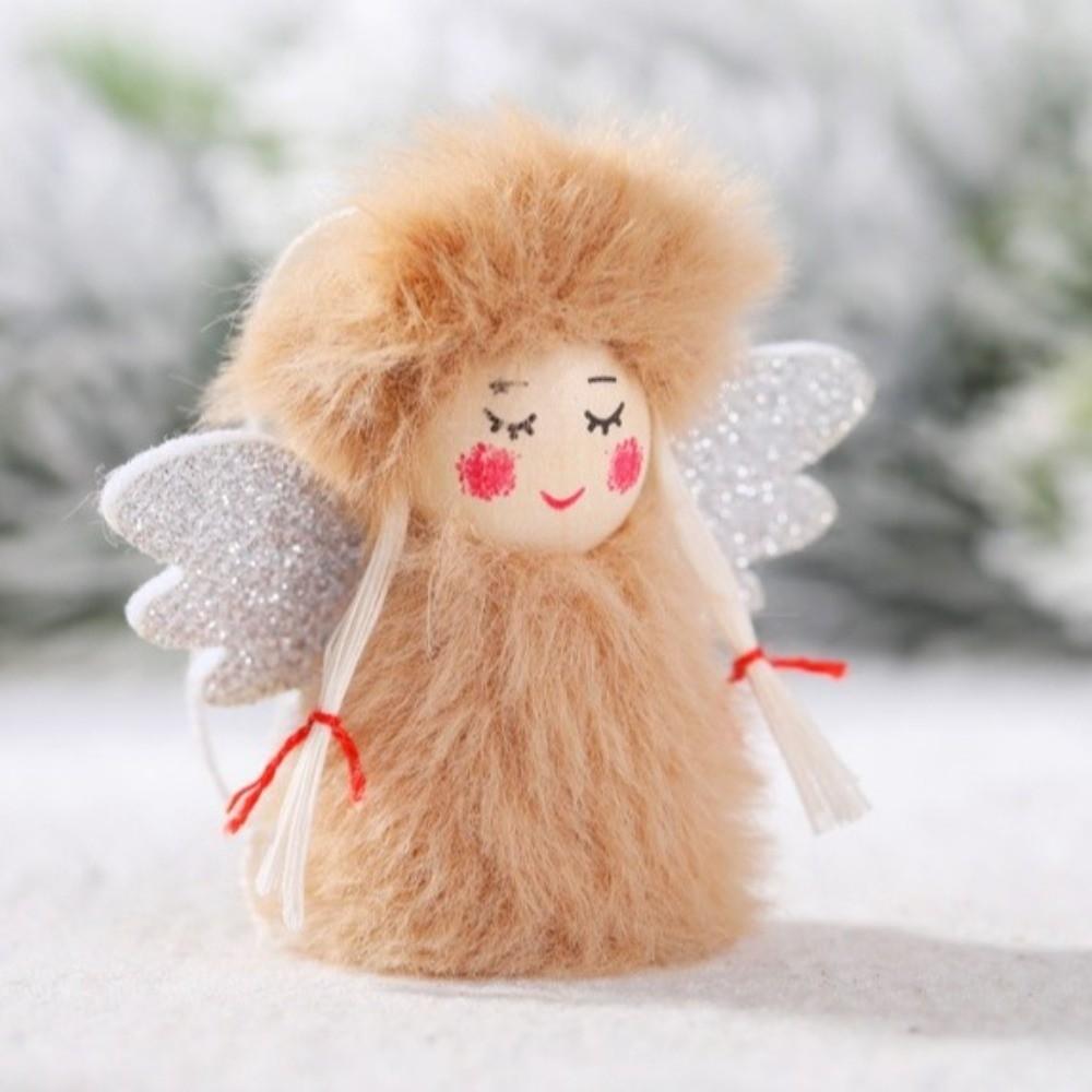 2PCS Hanging Christmas Plush Girl Doll Pendant Cartoon Short Plush Doll Decoration  Party