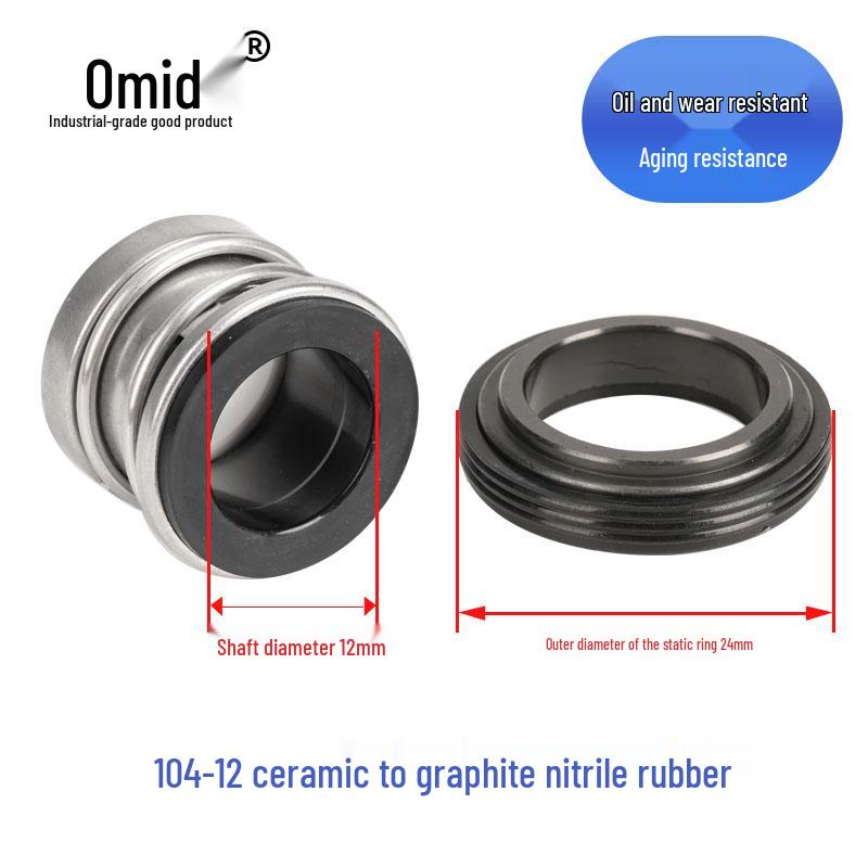 

Mechanical Water Pump Seal, Ceramic Graphite Shaft, Size 103/104-12-25-4