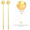 2Pcs Premium Stainless Steel Coffee Spoons Long Handle Dessert Spoons for Bar Home Party Ice Cream Drink Mixing Tools