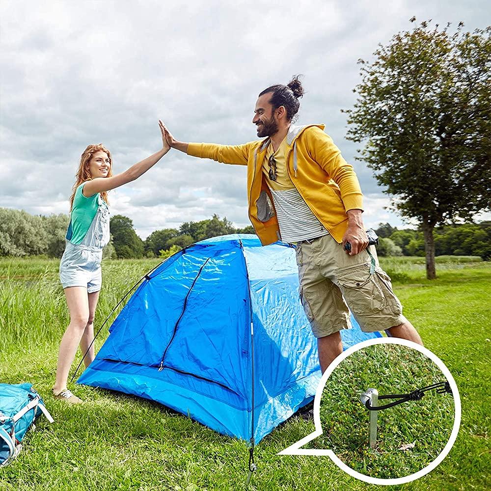 Zwillingsgurthaken Seilspannseil Haken Zelthaken Spannschnur Zeltzubehör Camping Kordel Spanngurt Outdoorbereich Grün 8er Set