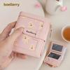 Baellerry Girl Short Wallet With Cartoon Bear Design And Coin Pocket For Daily Use