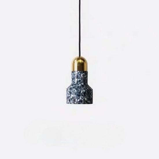 Nordic Loft Cement Pendant Light - Creative Terrazzo Decor for Bedroom, Bedside, Entrance, or Bar