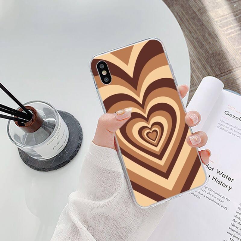 Latte Love Kaffee Herz Handyhülle Für IPhone 14 13 12 11 XS X 8 7 6 Plus Mini Pro Max SE 2022 Weiche Transparente Handyhülle