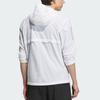 Adidas Dwr Ss25 Rn Logo Sun Protection Upf50+ Cooling Running Sports Hooded Long Sleeve Jacket Men Jacket White KB9127