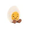 Jellycat Série Zábavné jídlo Šťastné vařené vejce Uklidňující panenka Plyšová panenka 14 cm vysoká