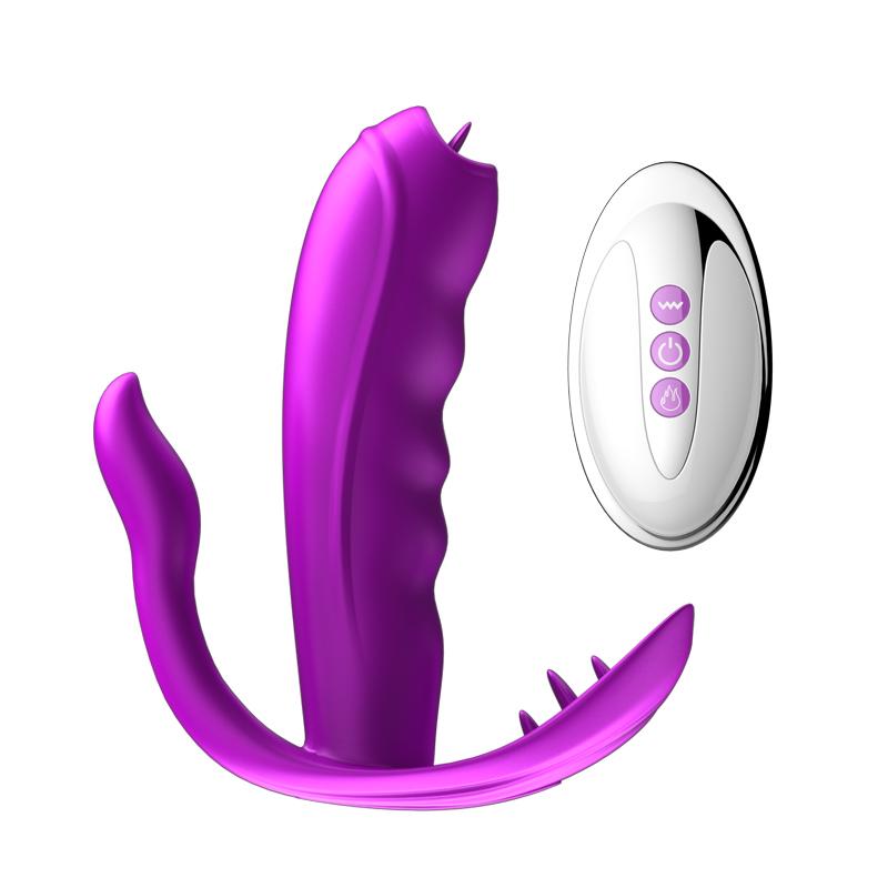 Sexuální hračka pro ženy Dálkové ovládání Vibrátor na olizování jazyka Bezdrátový stimulátor análního klitorisu Vibrační dildo Páry Hračka pro dospělé