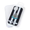 Newcastle United FC IPhone 15 Kompatible Gestreifte Handyhülle