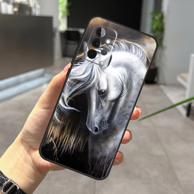 Domineering Cool Horse Case For Samsung Galaxy A73 A53 A33 A13 A12 A32 A51 A71 A14 A34 A54 A50 A70 A52 A72 Cover