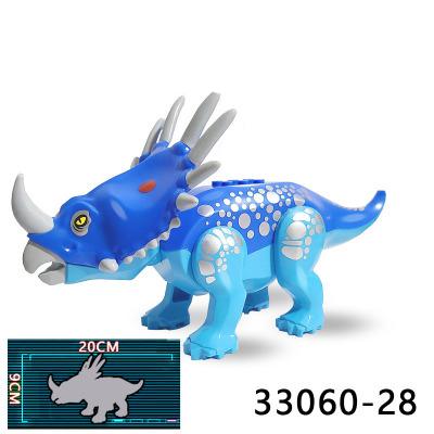 Big Dimension Assembled Construction Blocks Plaything Dinosaur World Triceratops Tyrannosaurus Children Animal Miniature Bricks Playthings for Boys