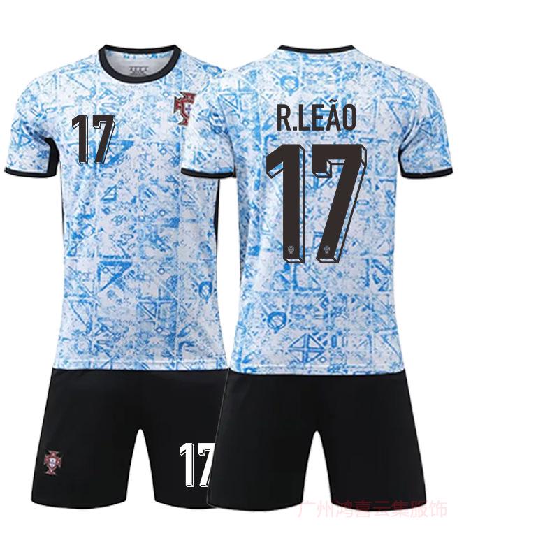 2024 Portugal Away Jersey Set: European Championship — CR7 #7, Bruno Fernandes #8B, Rafael Leão #17