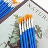 Set de Pinceaux de Peinture Art Rond Plat Poils en Nylon Pinceau à Peinture Huile Acrylique Aquarelle Pinceau Enfants/Artistes/Débutants/Étudiants