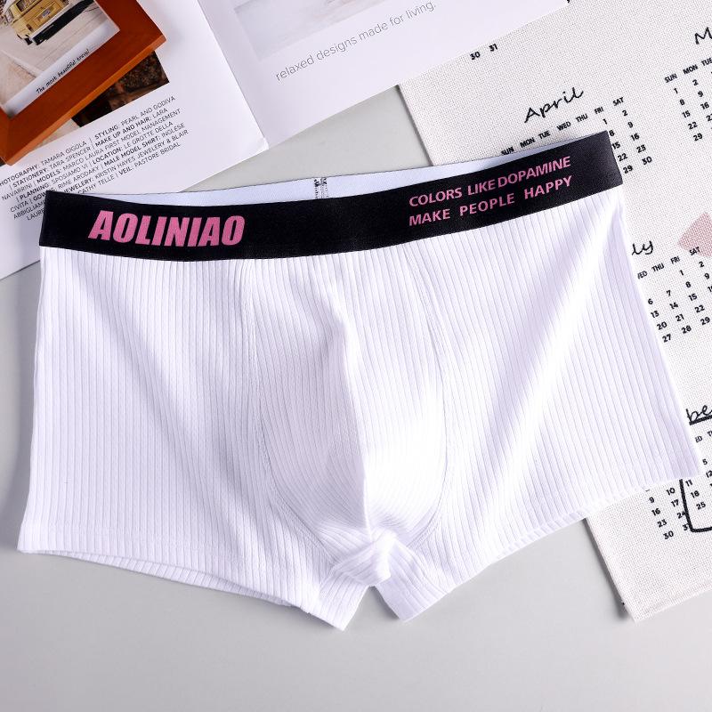 Men's Underwear Pure Cotton Breathable Boxer Shorts Men's Sporty and Comfortable Four Cornered Underwear