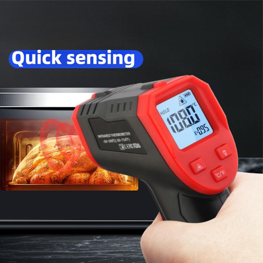 -50~590℃ Digital Infrared Thermometer Laser Temperature Meter Non-contact Pyrometer Imager Hygrometer IR Termometro