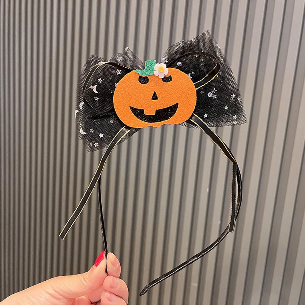 Fashionable Halloween Elements Pumpkin Hairband Single Piece Multi-Color Cute Girls Halloween Gift