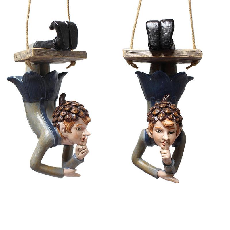 Outdoor Garden Statues Elf Outdoor Statues Durable Resin Garden Ornaments For Home Patio Yard Lawn House Indoor Decorations