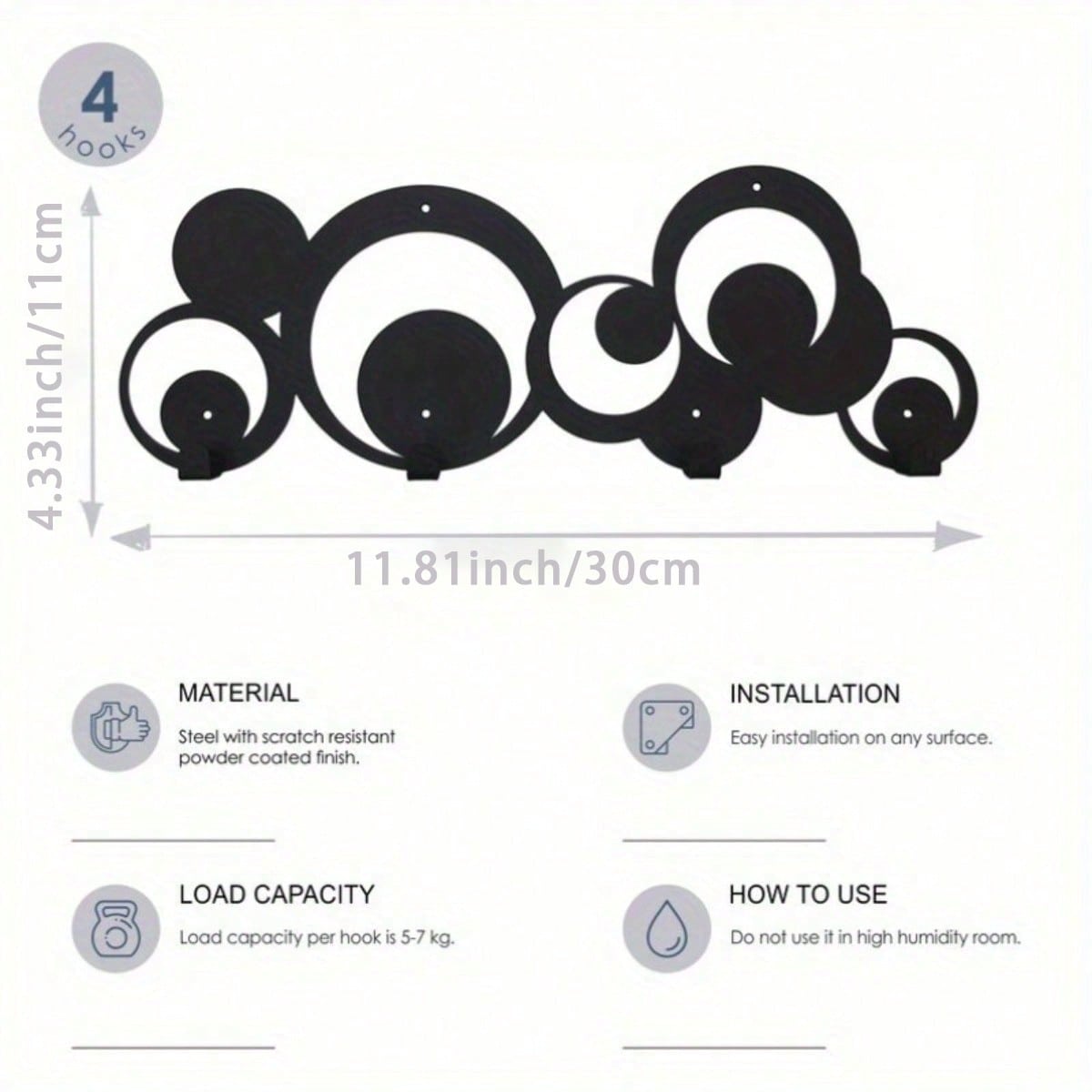 Настенный вешалка-крючок в виде диско-шара, настенные крючки, железный держатель для ключей, настенная вешалка для шляп TY-101058