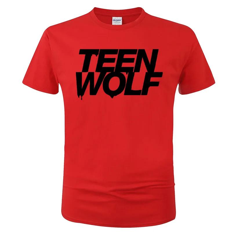 Teen Wolf Letter Print 2024 Summer Popular Trend Simple Round Neck T-shirt Casual High endVersatile Short SleeveG138