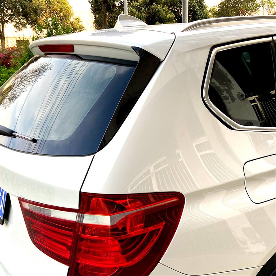 2ks Lesklá černá Lemovaná lišta spoileru zadního okna pro BMW X3 F25 2011-17